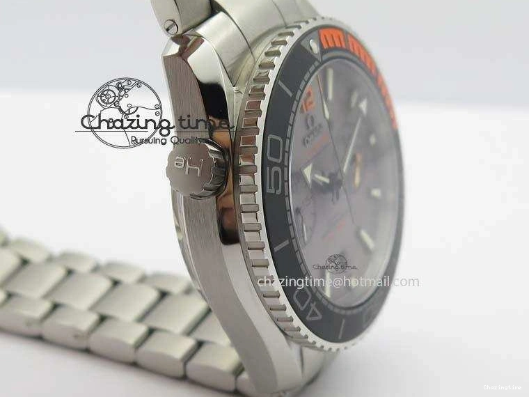 1223 Planet Ocean Master Chronometer Chrono SS OM 1:1 Best Edition Gray Dial On SS Bracelet A Reliable 8180